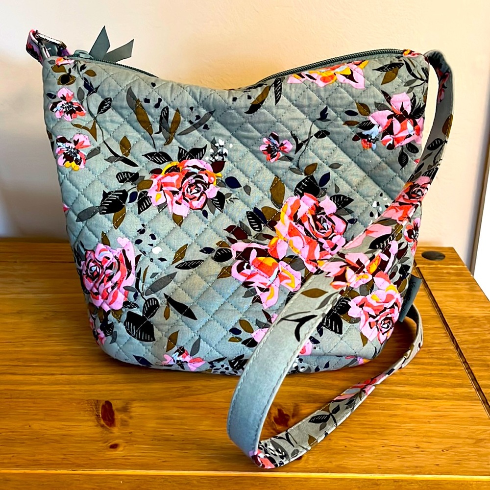 Vera Bradley Rosy Outlook bucket crossbody